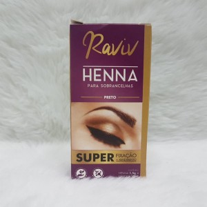 Henna Para Sobrancelhas Preto -  Raviv 